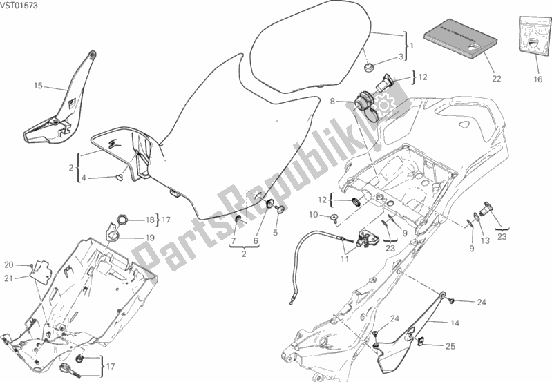 Todas las partes para Asiento de Ducati Multistrada 1200 Enduro Thailand 2019